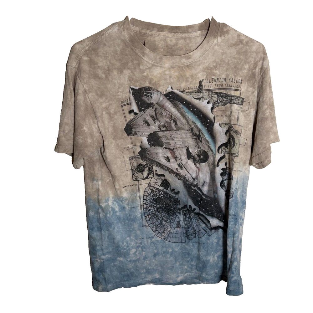 Disney Parks Star Wars Millennium Falcon T-Shirt Adult Small Short Sleeve Top